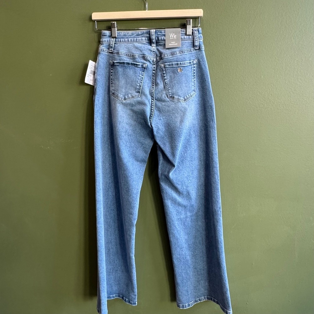 NWT Wash Lab Poppy Relaxed Straight Leg Denim‎ Jeans Size 27 Medium/Light Wash - Picture 11 of 11